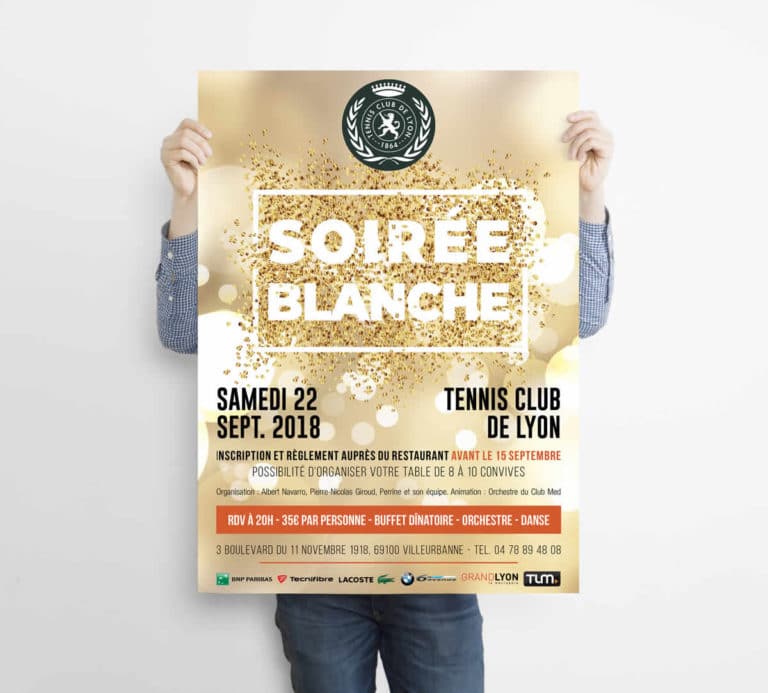 affiche soirée blanche