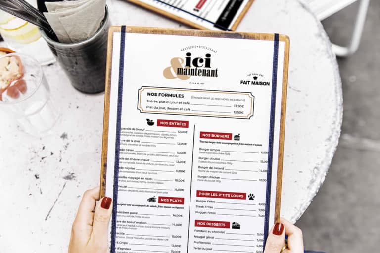 Menu Ici & Maintenant