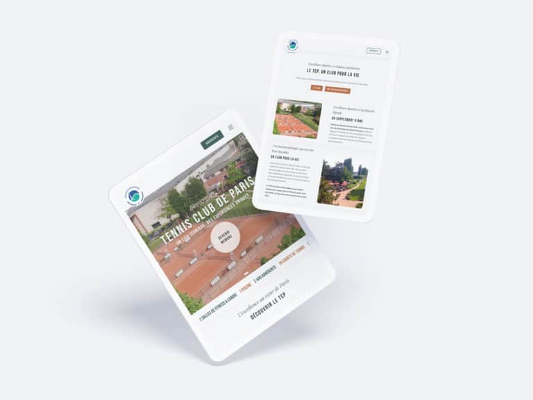 Création du site web du Tennis Club de Paris