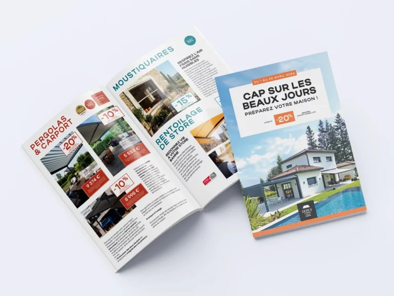 création d'une brochure d'offre promotionnelles pour Dupuy Stores Montélimar