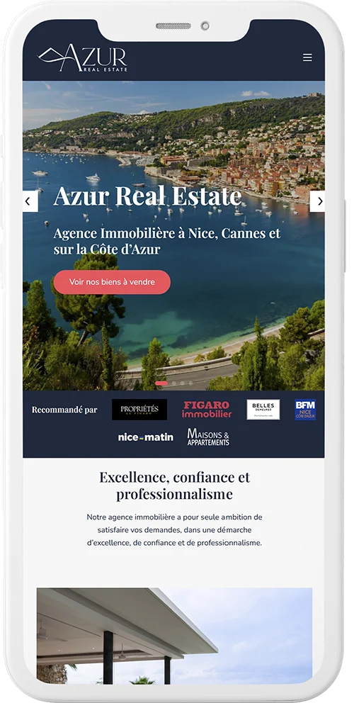 Webdesign azur real estate